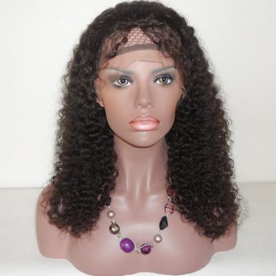 China Afro Curl  Virgin Human Hair Full Cuticle Brazilian Lace Wigs for african women for sale