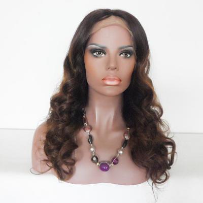 China 8A grade Ombre Color Brazilian Human Hair Body Curl Full Lace Wigs for sale