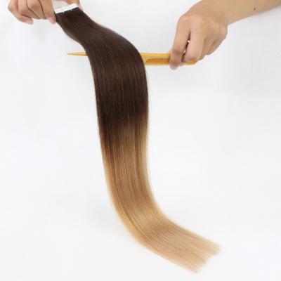 China wholesale customized 100% remy european human hair ombre seamless tape hair extensions for sale