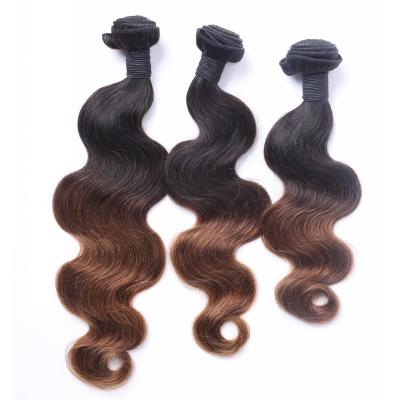 China Hot Sale Ombre 1B/30 Body Wave Hair Weft /Hiar Weave Virgin Indian Human Hair for sale