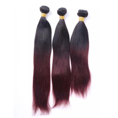 China Wholesle Human Hair Extension Ombre 2 Color on tangle on shedding Brazilian Hair Weaving for sale