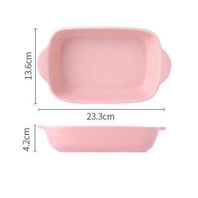 China Hot Sale Disposable Matte Color Gloss Ceramic Baking Dish Porcelain For Bake for sale