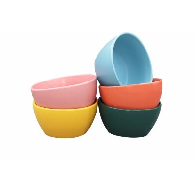 China Factory direct sale low price ceramic salad soup rice color enamel viable bowl sets for sale