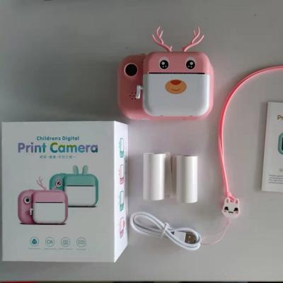 China Christmas Gift Digital Zero Ink Video Camera With 3 Rolls Printing Paper Rise Selfie Kids Printomatic Digital Instant Printing Camera for sale