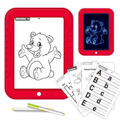 China 2022 Hot Selling Writing+Painting Amazon Learning Tool Board Luminous Writing Painting Drawing Toys With LED Light Up 3D Magic Drawing Pad For Kids for sale