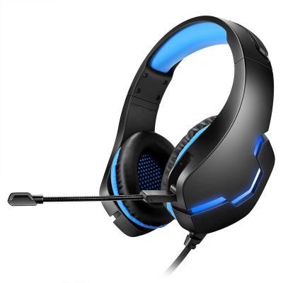 China TWS Gaming Earphone 2021 New Stereo Earbuds With MIC LED Light For Xbox One PS4 PC Wired Earphone J10 High Fidelity Gaming Earphone for sale