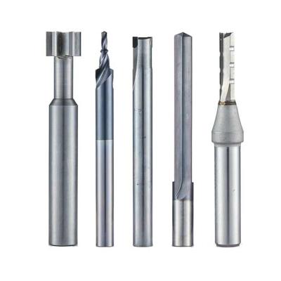 China Carbide End Mill CNC Machine Spiral Flute Double Compression Router Bit Thru Cut for sale