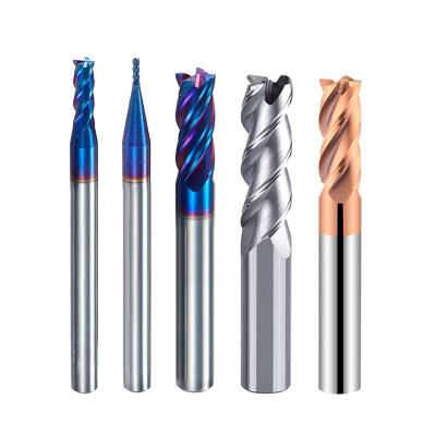 China bfl W copper carbide coat carbide 2 flautas altisin flute corner radius uneven end mill for sale