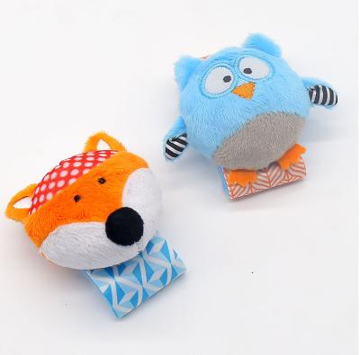 China Chinese Factory Wholesale Plush Toy Animal Baby Toys Wrist Rattles and Foot Finders for sale