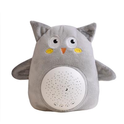 China Plush Baby Sleep Cry Soothe Soother Sleeping Lullabies White Noise Machine Speaker With Timer+Plush Toy+Night Light Projector for sale