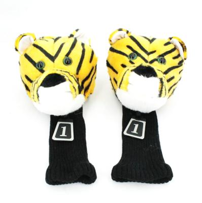 China Tiger Golf Head Cover For Driver Plush Manufacturing Supply Animal for sale