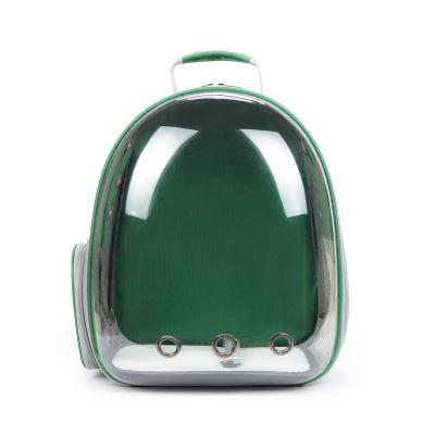 China Custom Light Backpack Pet Cat Space Capsule Logo Stocked Panoramic Transparent Backpack for sale