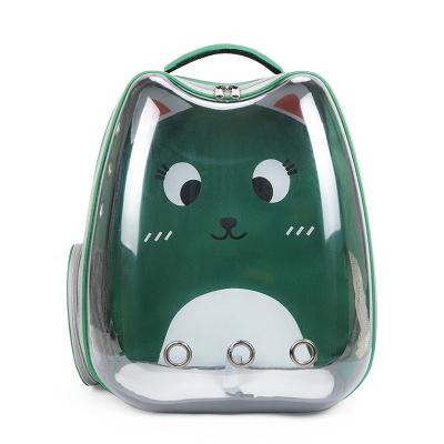 China Custom Backpack Stocked Logo Extra Large Pet Travel Outside Cat Bag Pet Backpack Transparent Portable for sale