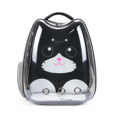 China Portable Outdoor Stored Dog Carrier Capsule Travel Cage Supplies Transparent Pet Backpack for sale