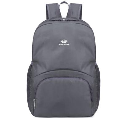 China Custom Capacity Short-distance Water-resistant Lightweight Folding Backpack Large Logo Foldable Backpack for sale