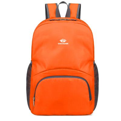 China High Quality Cheap Promotional Camping Foldable Backpack Canvas Mini Backpack Folding Custom Logo Water Resistant for sale