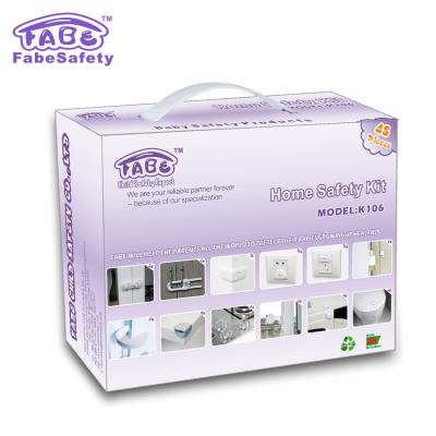 China ABS+PVC Cabinet Lock, Baby Proofing Kit Including Outlet Plugs, Corner Guards And Cabinet Latches for sale