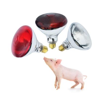 China Animal Husbandry: chicks average 8000hours of life 100W 150w 175W 250W PAR38 Pig Farm Heat Lamp IR Heat Lamp Infrared Light Bulb For Pigs for sale