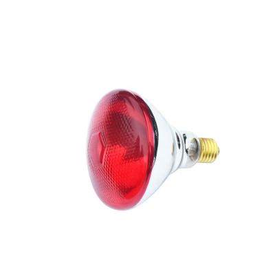 China Animal husbandry: chicks CE ETL approved halogen PAR38 heating lamp 175W top painted red infrared BR38 lamp for chicks for sale