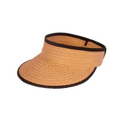 China 2020 SHUNPU Hot Sale Straw Hat Dyed Paper Plain Straw Hat Adults Female SP25006 Hot Selling Sun Visor Braid for sale