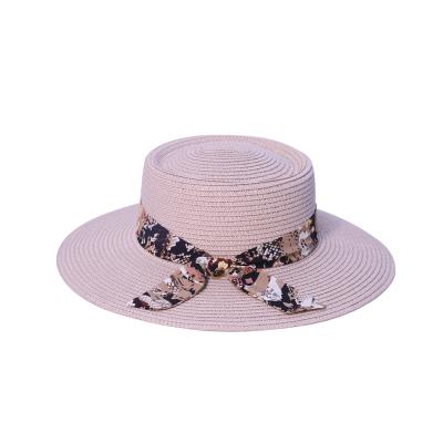 China High Quality Dobby Fashion Style Shorts Brim Plain Dyed With Bowknot Straw Hat Straw Hats for sale