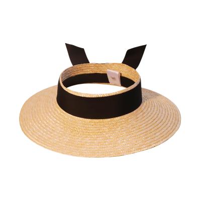 China 2020 new hot sale high quality wheat straw new fashion summer beach sun visor straw hat for sale