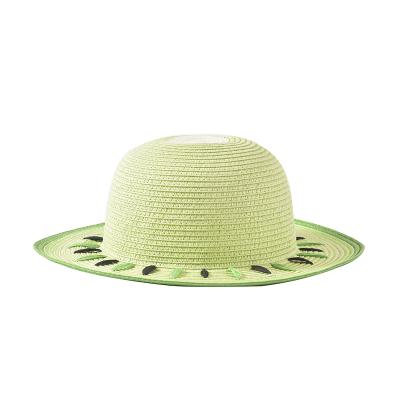 China 2020 new image design cute fruit elements straw hat children soft straw hat for sale