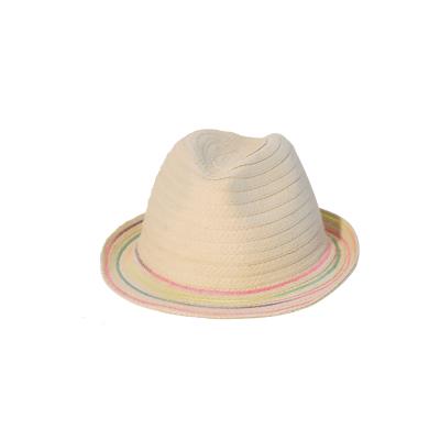 China Barred 2020 New Design Summer Beach Kids Paper Braid Felted Hat Straw Hats for sale