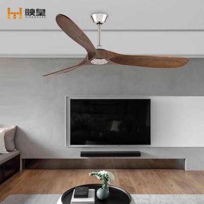 China Smart Control 52/60inch Indoor or Outdoor Decorative Solid Wood Ceiling Fan for sale