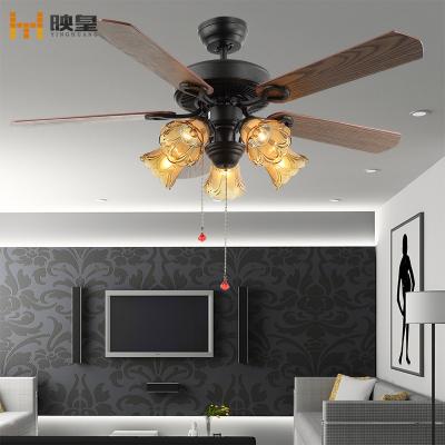 China Smart Control 36/42/48/52 Inch Indoor Metal/Wood Blades Industry Ceiling Fans With Modern Lights And Remote Control for sale