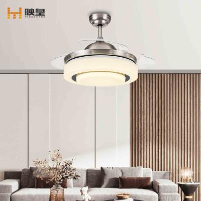 China Home 42 Inch LED Fan Blade Home Ceiling Light Silent Remote Retractable Invisible With Fan for sale