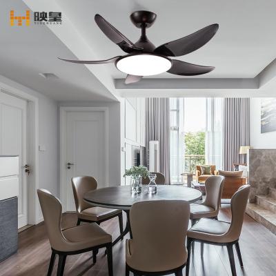 China Smart 42/52 inch 36w DC/AC 5 Blades Remote Ceiling Fan Hotel Bedroom Living Room Speed ​​Control with lights kit for sale