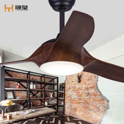 China 52 Inch Living Room Designer Plastic Blades Decorative Smart Ceiling Fan Control With LED Light for sale