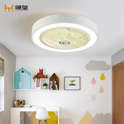 China Smart Control 50/60cm Diameter LED Bedroom 40w PVC Silent Remote Ceiling Fan Light for sale