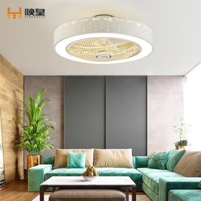 China 50/60cm Modern Dimmable Diameter LED Light Super Silent Bedroom Ceiling Fan With Remote Control for sale