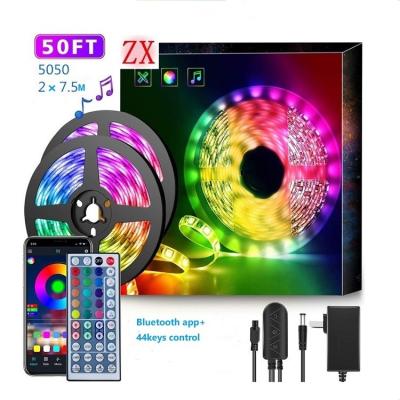 China Flexible LANDSCAPE luz tiras smart lux led rgb smd5050 waterproof rgb 10m led light strips with bluetooths for sale