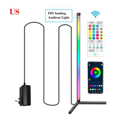 China Nordic Modern Dimmable Led Folding Folding Light Europe Stand RGB Color Corner Floor Lamp Tripod Light for sale