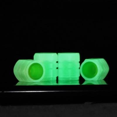 China 4pcs Car Bike Motorcycle Tire Valve Stem Corrosion Resistant Universal Car Glow Tire Air Cover Tire Valve Stem Covers For Truck SUV Car MO for sale