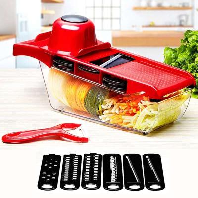 China Sustainable Kitchen Accessory 6 In 1 Hot Selling Multi Function Vegetable Fruit Slicer Peeler Grater for sale