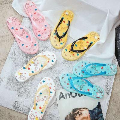 China Fashion Trend High Quality Soft Girls' Nude Beach Flip Flops Slippers for sale