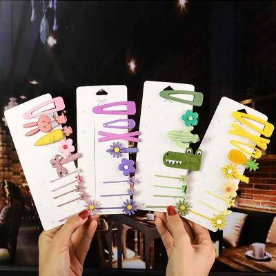 China 8pcs Hair Pins Hotsale Cactus Hair Accessories Cute Design Hair Accessories and Hair Clips Set for Kids for sale