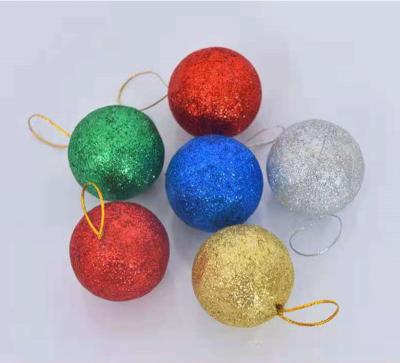 China Hotsale 6pcs Colorful Hanging Decoration Foam Balls Christmas Tree Star Decorations for sale