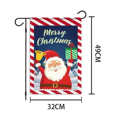 China Hanging Decoration Amazon Hotsale Garden Christmas Flag Decorations for sale