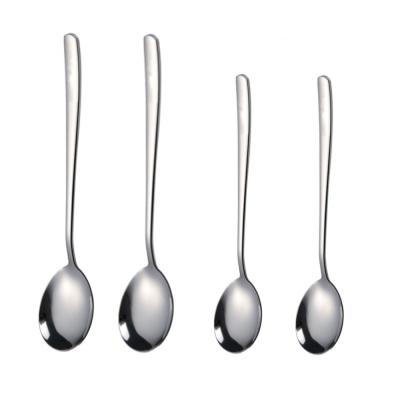 China Manufacturer Wholesale Stainless Steel Cutlery Viable Gold Silver Utensil Cooking Kitchen Eating Dessert Dinner Spoon Set for sale