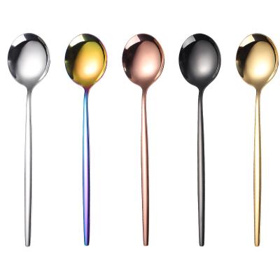 China Viable Stainless Steel Coffeespoon Coffee Mug With Spoon Ice Cream Cartoon Dessert Teaspoon for sale