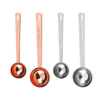 China Viable Measuring Scoop Coffee Spoon15ml 30ml Silver Gold Rose Gold Stainless Steel for sale