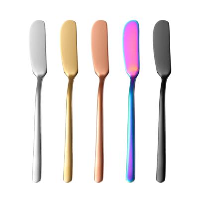 China Eco-friendly 304 Stainless Steel Metal Butter Knife Utensil Cutlery Cheese Dessert Sustainable Jam For Home Restaurant And Hotel for sale