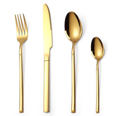 China SS304 4pcs Luxury Elegant European Baroque Style Stainless Steel Royal Cutlery Set For Wedding for sale