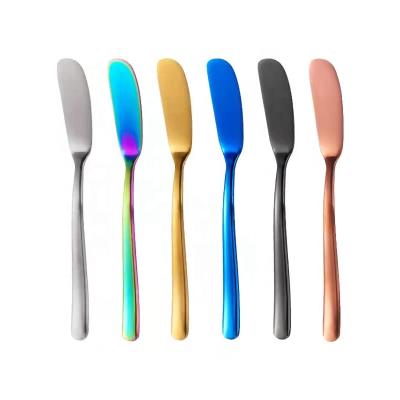 China Viable Cheese Set Mini Gold Easy Spread Bulk Wedding Favor Stainless Steel Butter Knife for sale