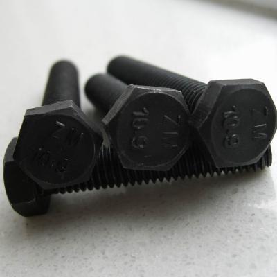 China Black Steel Bolts Grade 10.9 DIN 933-1987 for sale